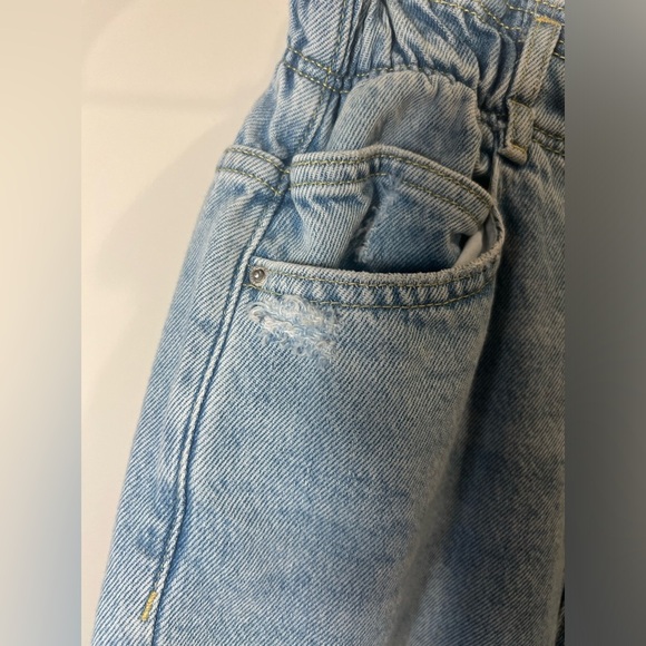 Zara High Rise Paper Bag Waist Jeans - Picture 6 of 11